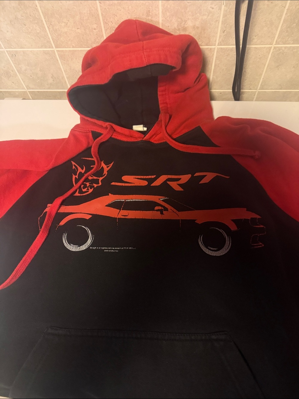 Black & Red SRT Muscle Car Graphic Hoodie